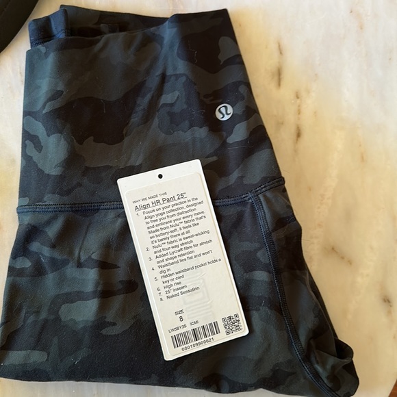 lululemon athletica Pants - Lululemon Leggings Align 8 25”Incognito Multi Camo gator green